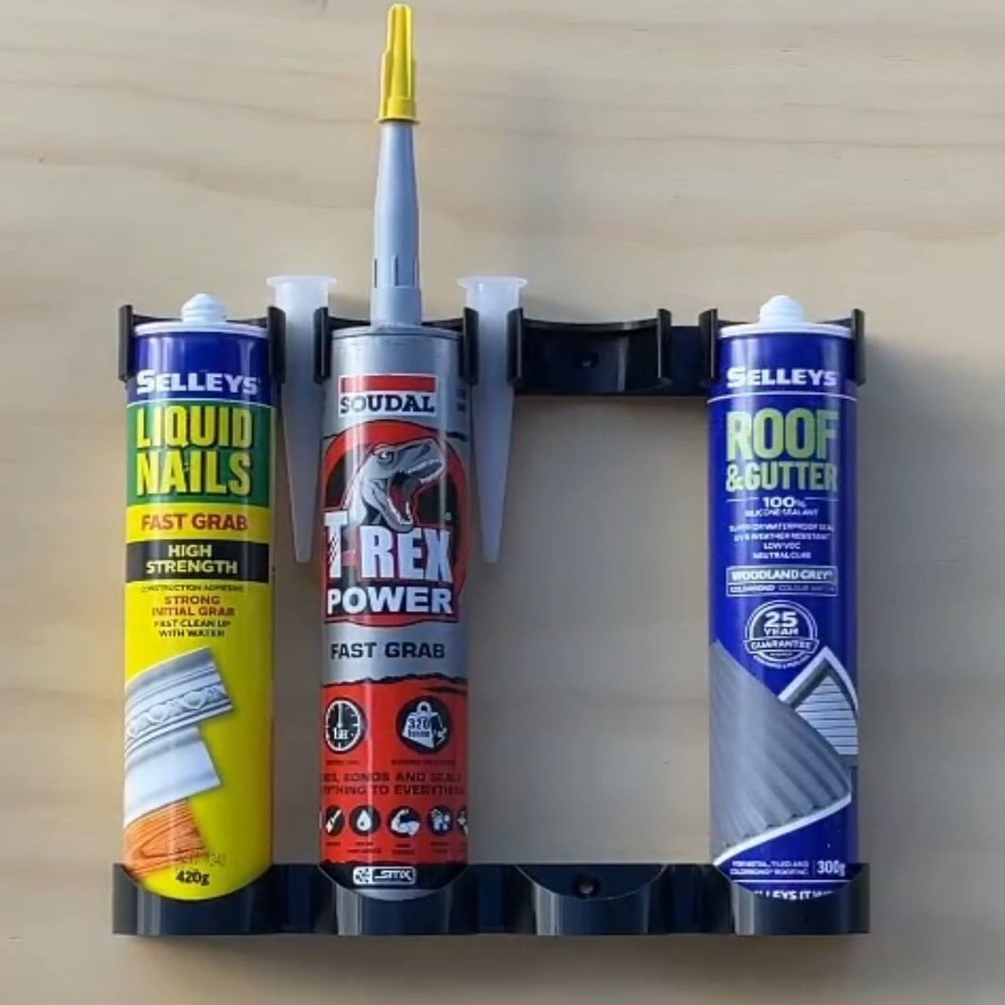 Silicone - Caulk - Cartidge tube storage - tool trailer and workshop organisation