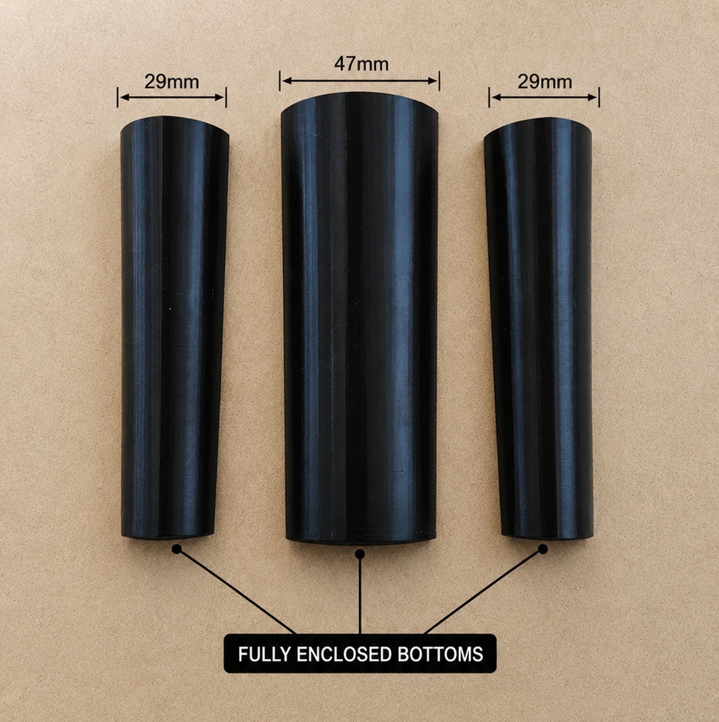 badger toolbelt plastic chisel sheaths dimensioned. fits up to 29mm and 47mm chisels
