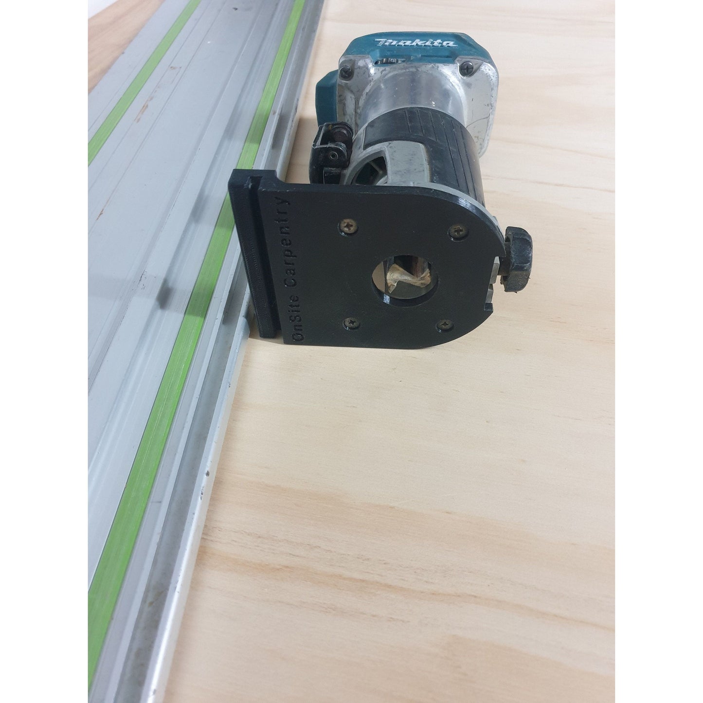 Makita Trimmer Base To Make Compatible With Festool Track Side View