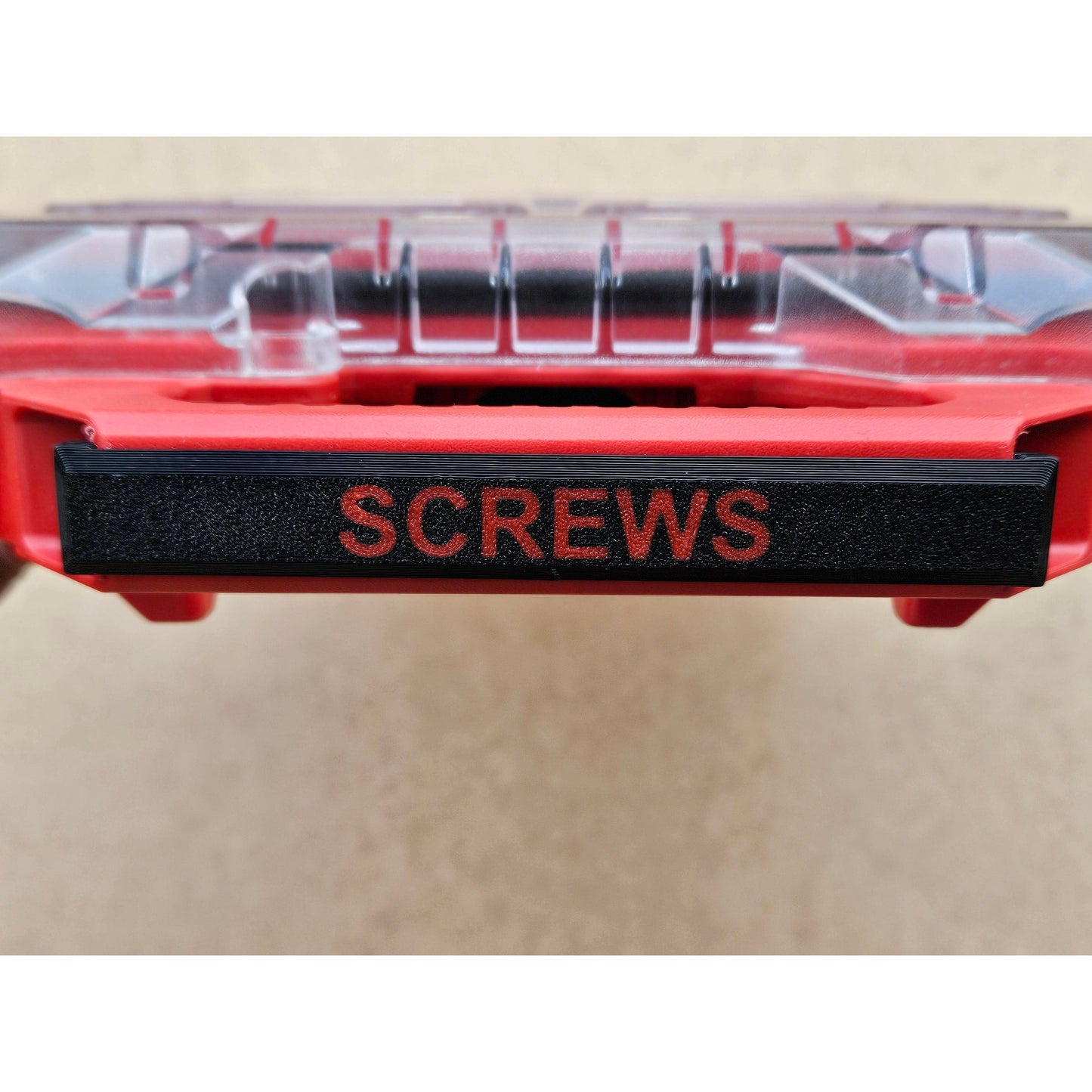 Custom Lettering Low Profile Half Size Milwaukee Packout Handle Label