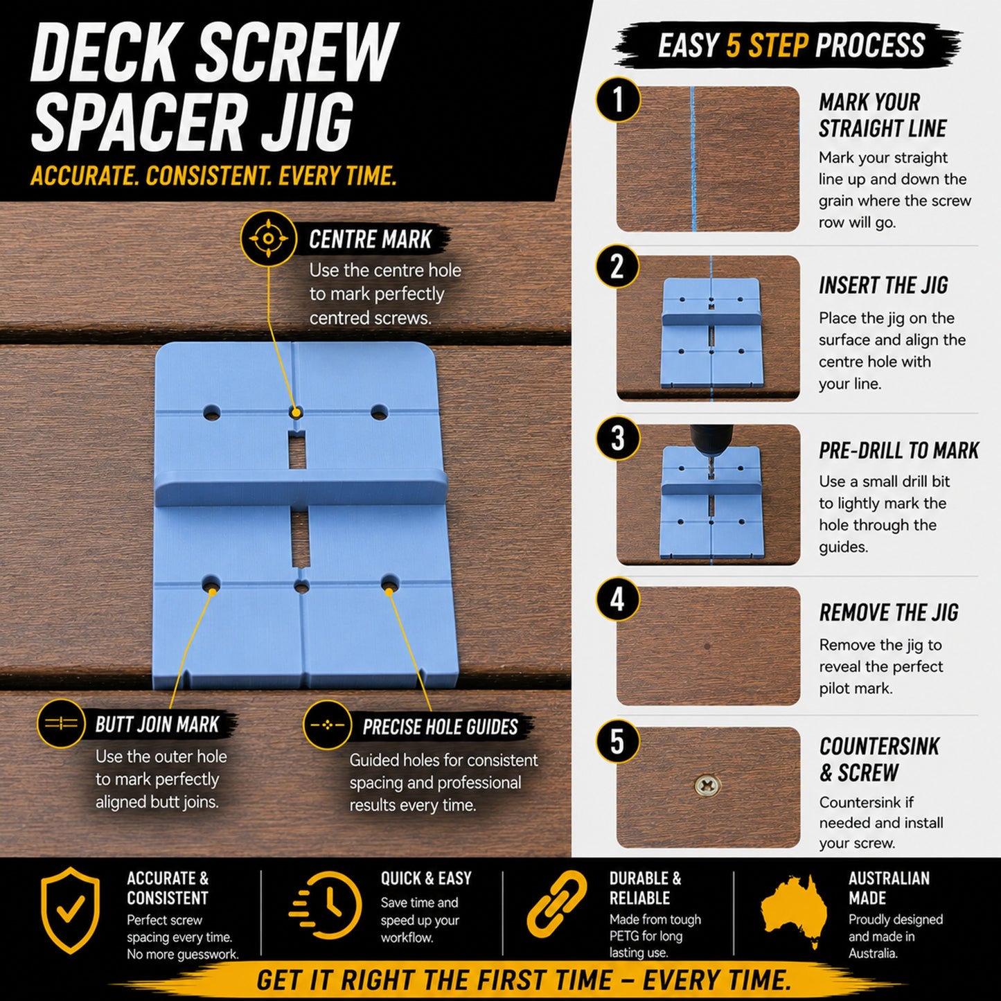 Deck Screw Spacer Jig
