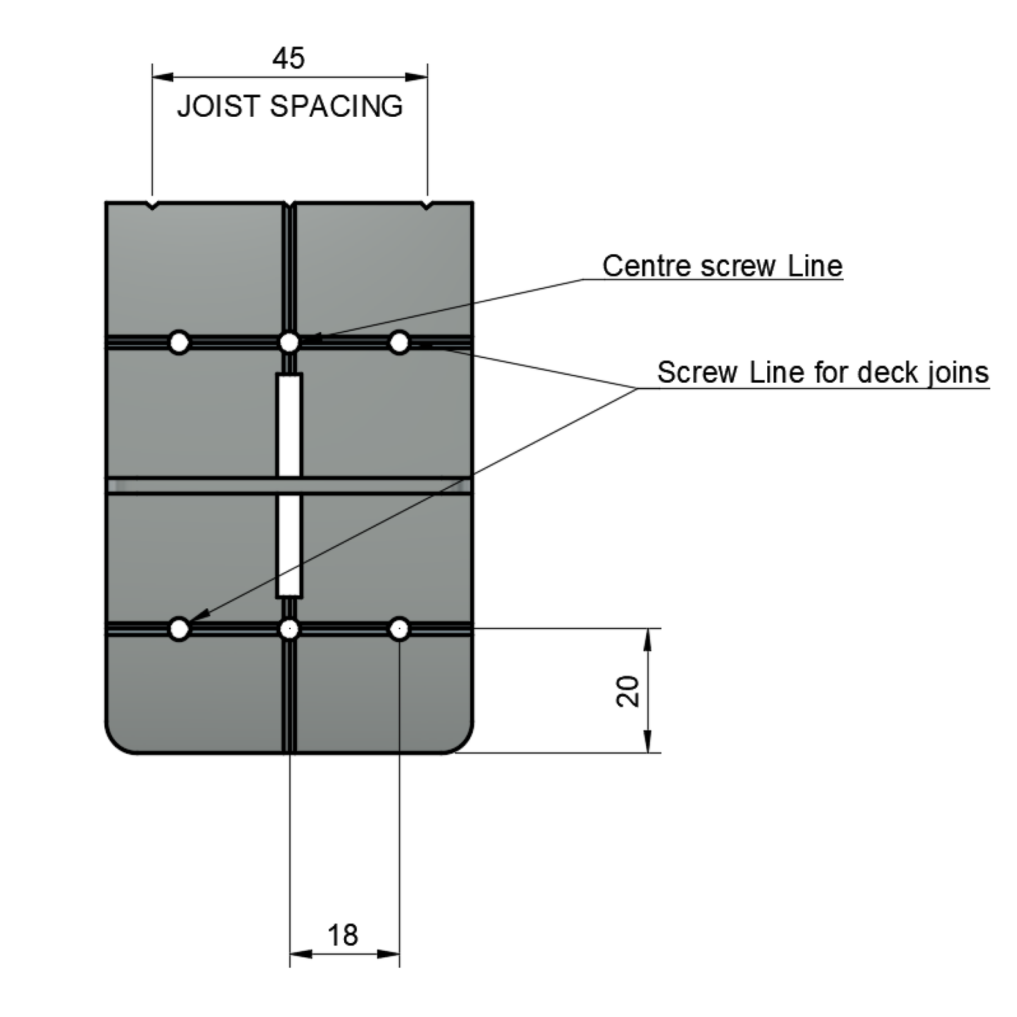 Deck Screw Jig Spacer