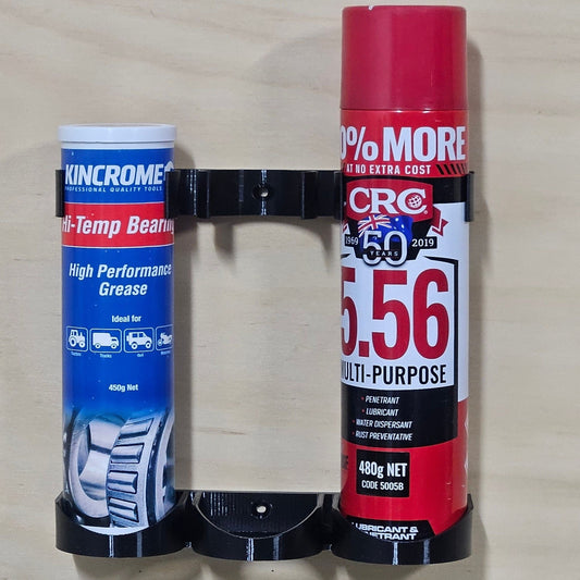 2x Grease & 1x Spray Can Wall Mount Bracket