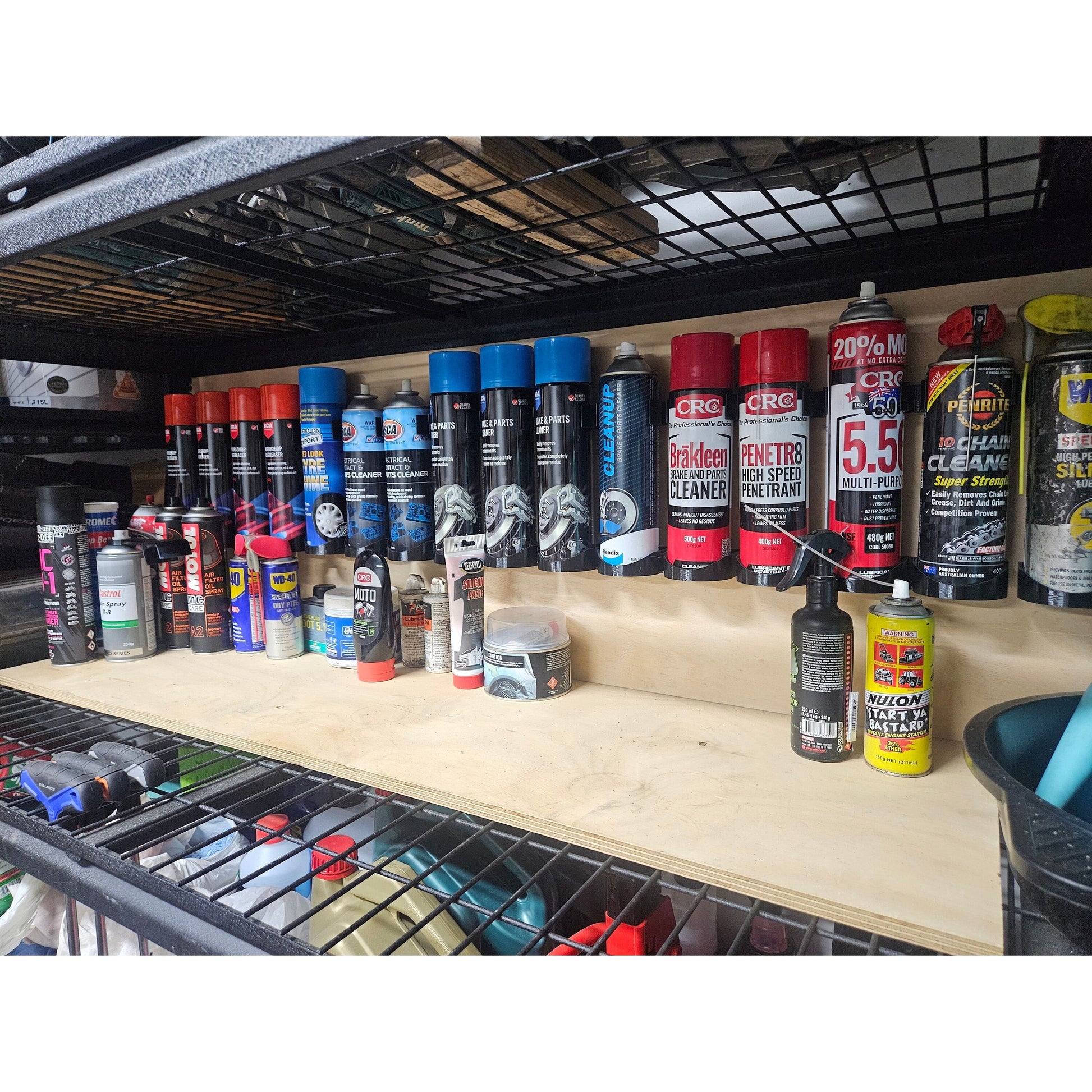Spray can wall mount storage - work tool trailer - workshop Product Display