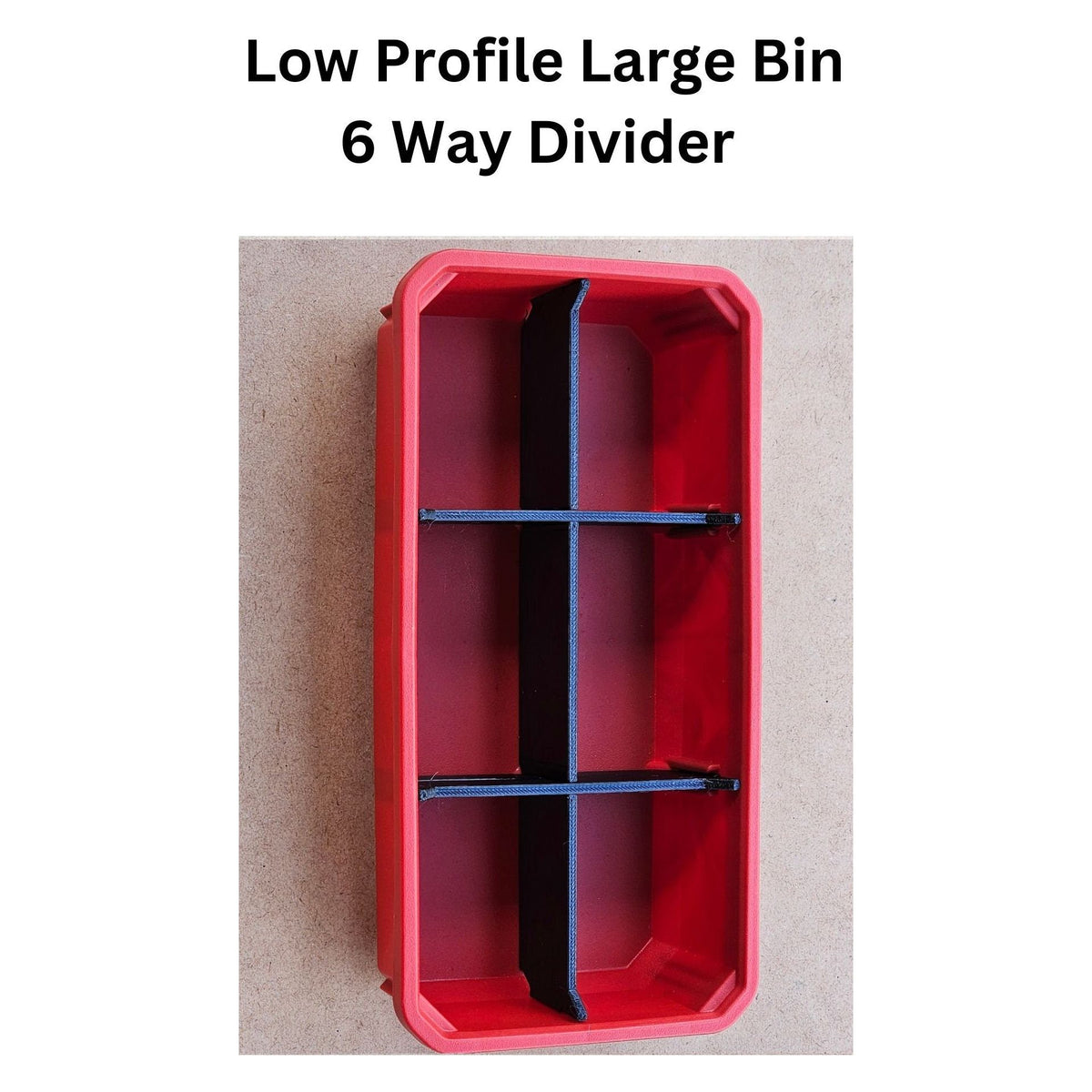 Milwaukee Packout Low Profile Bin – Flache Aufbewahrungsbox Für Slim Packout, Wählbar In Rot Oder Schwarz Werkzeugorganizer Milwaukee