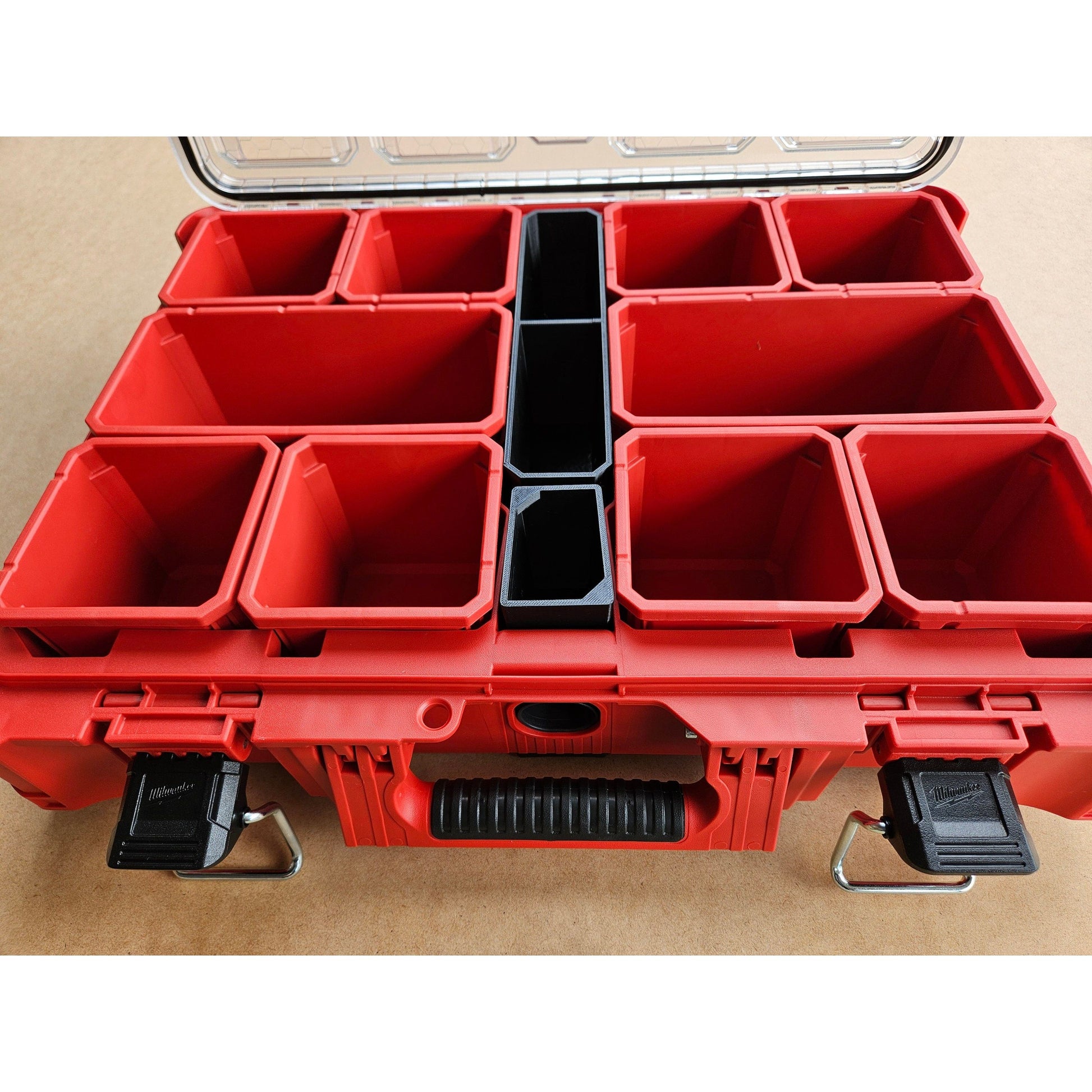 Middle Bins To Add To The Milwaukee Packout Organiser Front View Image